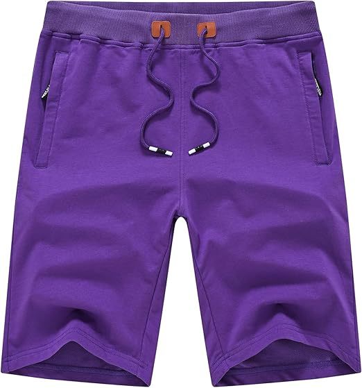 ZITY Men's Zipper Pocket Drawstring Elastic Waist Casual Shorts-AASSY0002