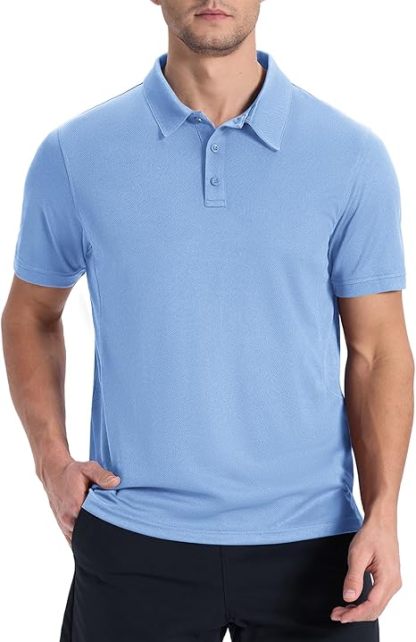 ZITY Men's Button Up Slim Fit Polo Shirt-CUMPO05192