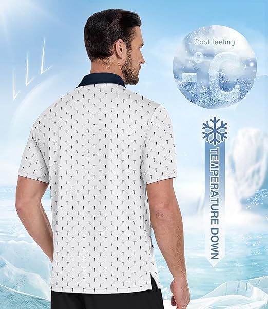 ZITY Men's Hawaiian Flower Print Polo Shirts-CUMPO05190