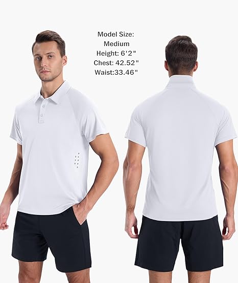 ZITY Men's Button Up Slim Fit Golf Polo Shirt-CUMPO05193