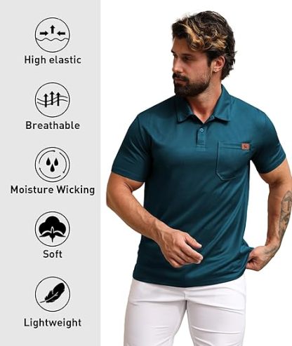 ZITY Men's Chest Pocket Dri Fit Polo Shirt-CUMPO05759
