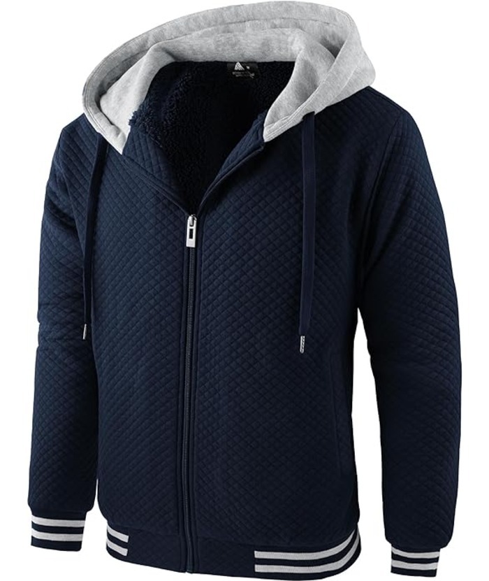 ZITY Men's Long Sleeve Fleece Sherpa Lined Heavyweight Hoodie-ZPK005616 | Zitysports