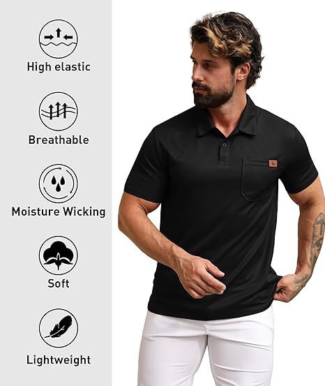 ZITY Men's Chest Pocket Dri Fit Polo Shirt-CUMPO05759