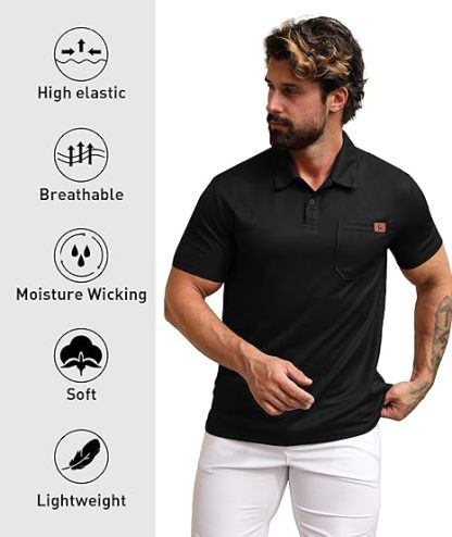 ZITY Men's Chest Pocket Dri Fit Polo Shirt-CUMPO05759