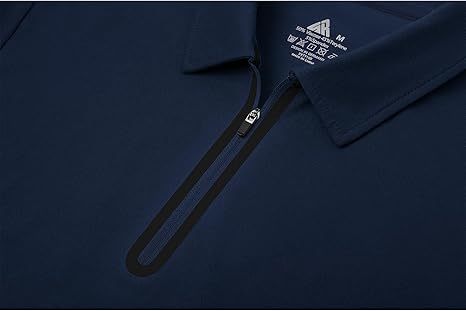 ZITY Men's Long Sleeve Moisture Wicking Casual Polo Shirt-CUMLP03511