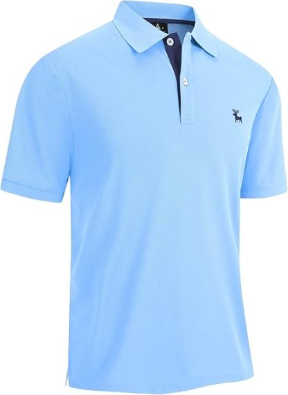 ZITY Men's Moisture Wicking Slim Fit Golf Polo Shirt-CEMPO01637