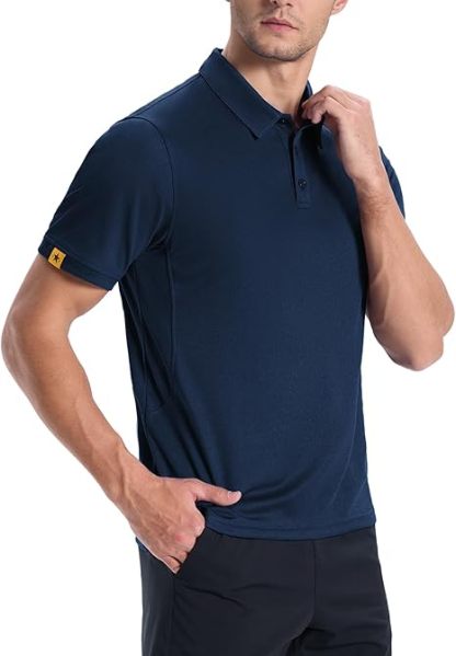 ZITY Men's Button Up Slim Fit Polo Shirt-CUMPO05192