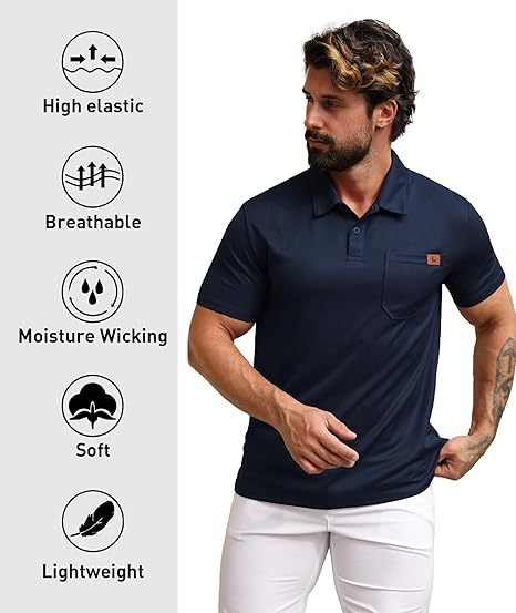 ZITY Men's Chest Pocket Dri Fit Polo Shirt-CUMPO05759