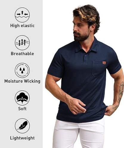 ZITY Men's Chest Pocket Dri Fit Polo Shirt-CUMPO05759