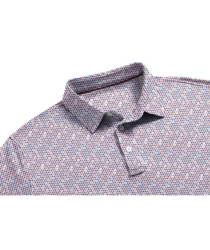 ZITY Men's Button Up Dri Fit Printed Polo Shirt-CUMPO05527