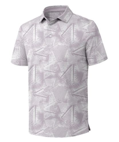 ZITY Men's Button Up Slim Fit Printed Polo Shirt-CUMPO05189