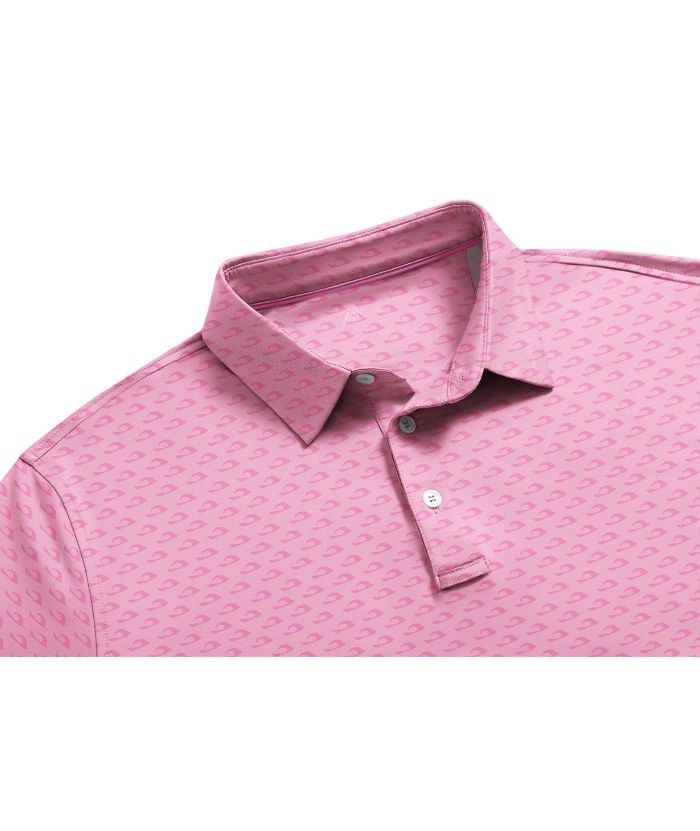 ZITY Men's Button Up Dri Fit Printed Polo Shirt-CUMPO05527