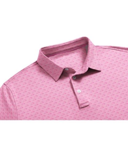 ZITY Men's Button Up Dri Fit Printed Polo Shirt-CUMPO05527