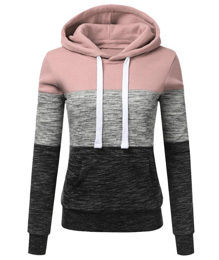 ZITY Women's Color Block Sweatshirt with Pockets-DUWFH04931|Zitysports