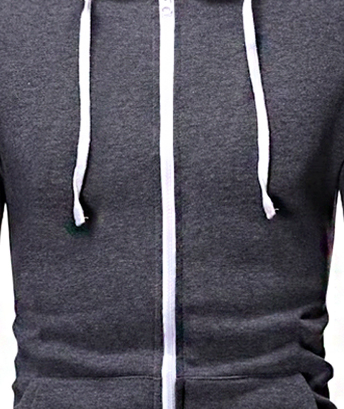 ZITY Men's Light Weight Long Sleeve Full Zip Loose Hoodie-DUMFH05073|Zitysports