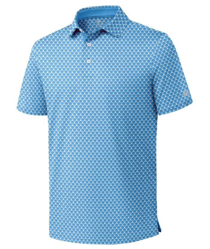 ZITY Men's Button Up Slim Fit Printed Polo Shirt-CUMPO05189