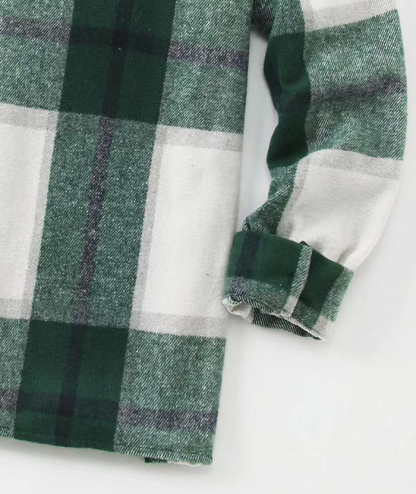 ZITY Men's Button-Up Slim Fit Plaid Flannel Shirt-DUMLT05330|Zitysports