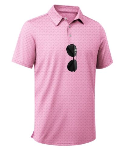 ZITY Men's Button Up Dri Fit Printed Polo Shirt-CUMPO05527