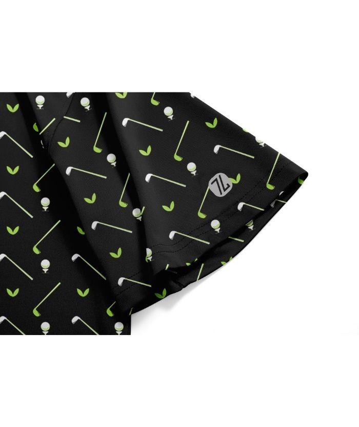 ZITY Men's Button Up Slim Fit Printed Polo Shirt-CUMPO05189