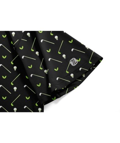 ZITY Men's Button Up Slim Fit Printed Polo Shirt-CUMPO05189