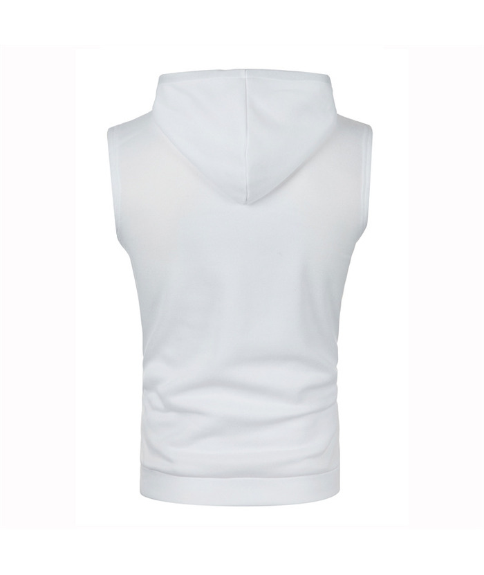Men's Sleeveless Hooded Sport Vest Casual Hoodie-ZPK007596 | Zitysports
