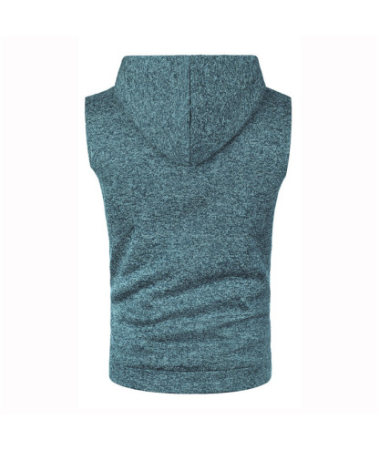 Men's Sleeveless Hooded Sport Vest Casual Hoodie-ZPK007596 | Zitysports