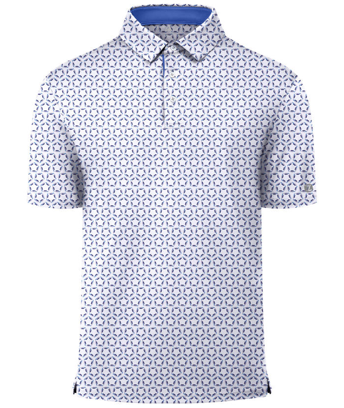 ZITY Men's Printed Dri Fit Performance Golf Polo Shirt-CUMPO05189 