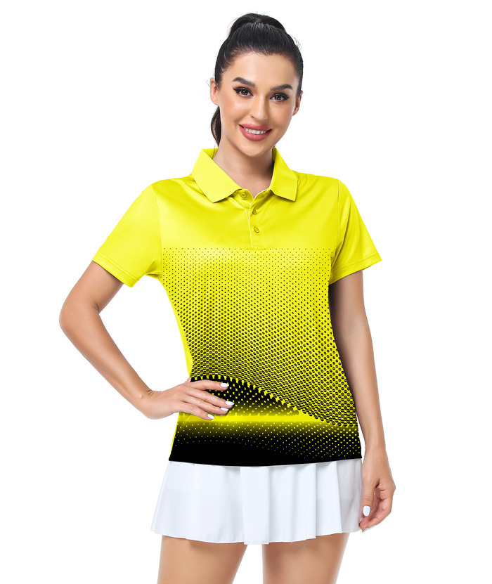 ZITY Women's Tennis Button-Up Short Sleeve Fast Dry Polo Shirt-ZPK001220 | Zitysports