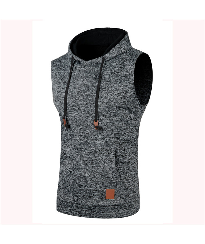 Men's Sleeveless Hooded Sport Vest Casual Hoodie-ZPK007596 | Zitysports