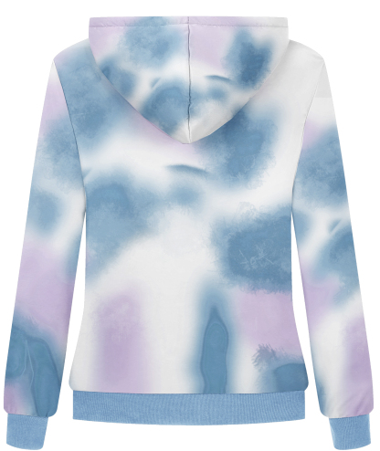 ZITY Women's Full Zipper Dyed Fleece Hoodie-CUWFH01514