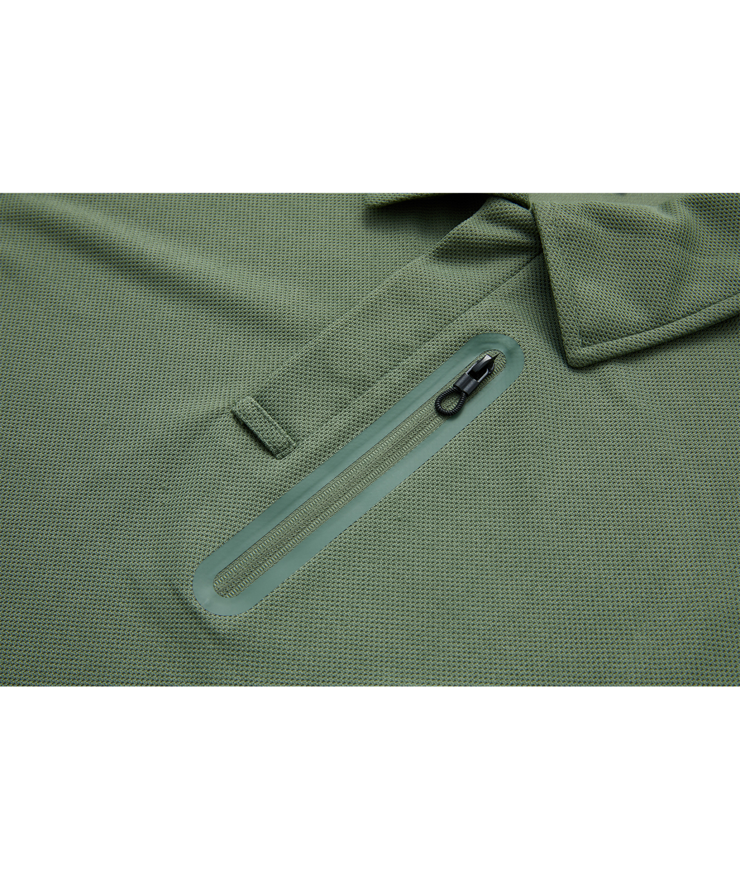 ZITY Men's Zipper Pocket Long Sleeve Polo Shirt-CFMPO00043