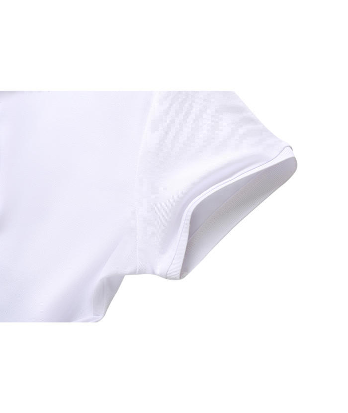 White slim fit casual polo - Women's breathable sports top