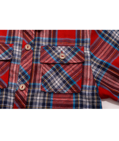 ZITY Men's Long Sleeve Casual Button Down Plaid Flannel Shirt-ZPK005339 | Zitysports