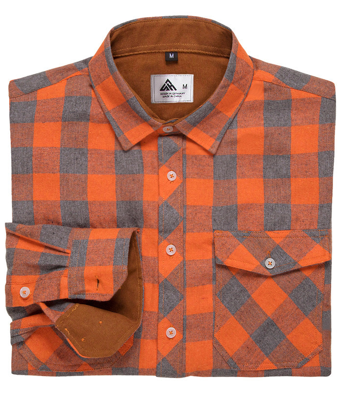ZITY Men's Plaid Button Up Shirt with Flap Pocket Spring Fall Top-ZPK006565 | Zitysports