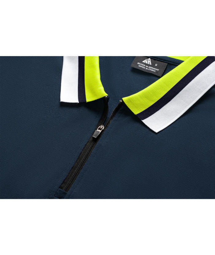 Navy women's sports polo shirt - Solid color slim fit casual design