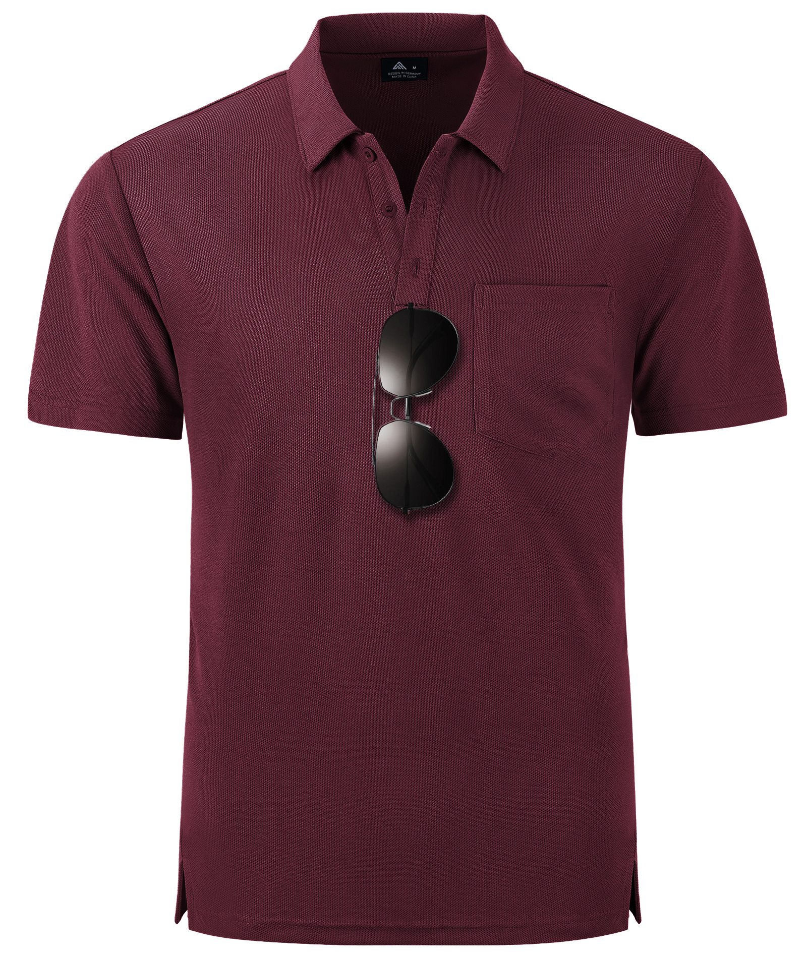 ZITY Men's Solid Color Fast Dry Neck Air Force with Pocket Polo Shirt-ZPK008914 | Zitysports