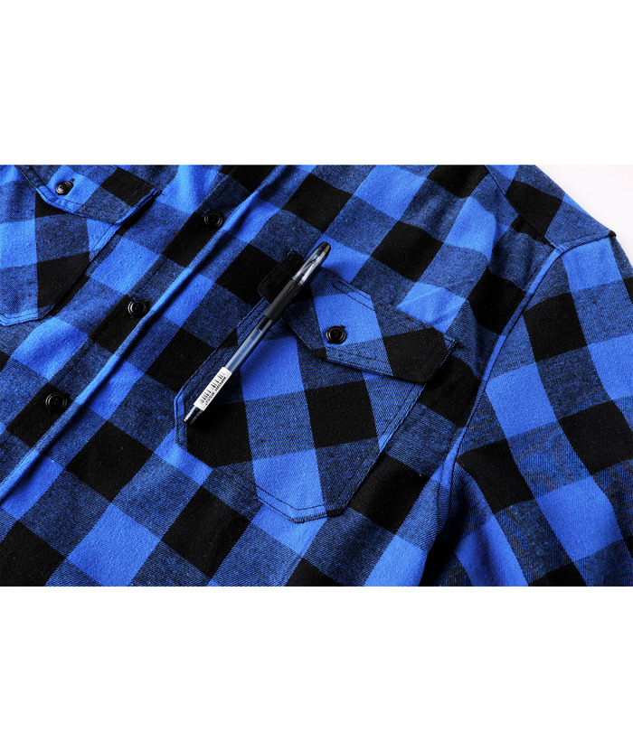 ZITY Men's Button Up Long Sleeve Plaid Hoodie-CUMLT03681|Zitysports