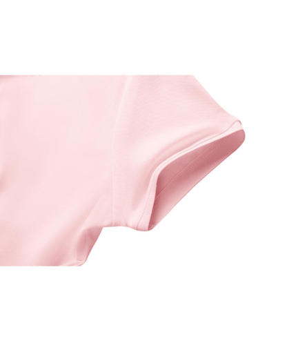 Light pink women's sports polo - Casual slim fit moisture-wicking