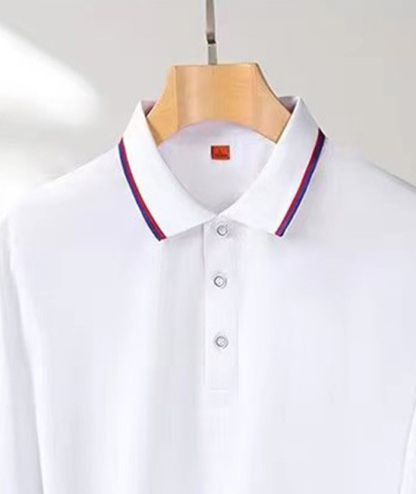 Men's Long Sleeve Lapel Slim Fit Polo Shirt-DUMLP05808