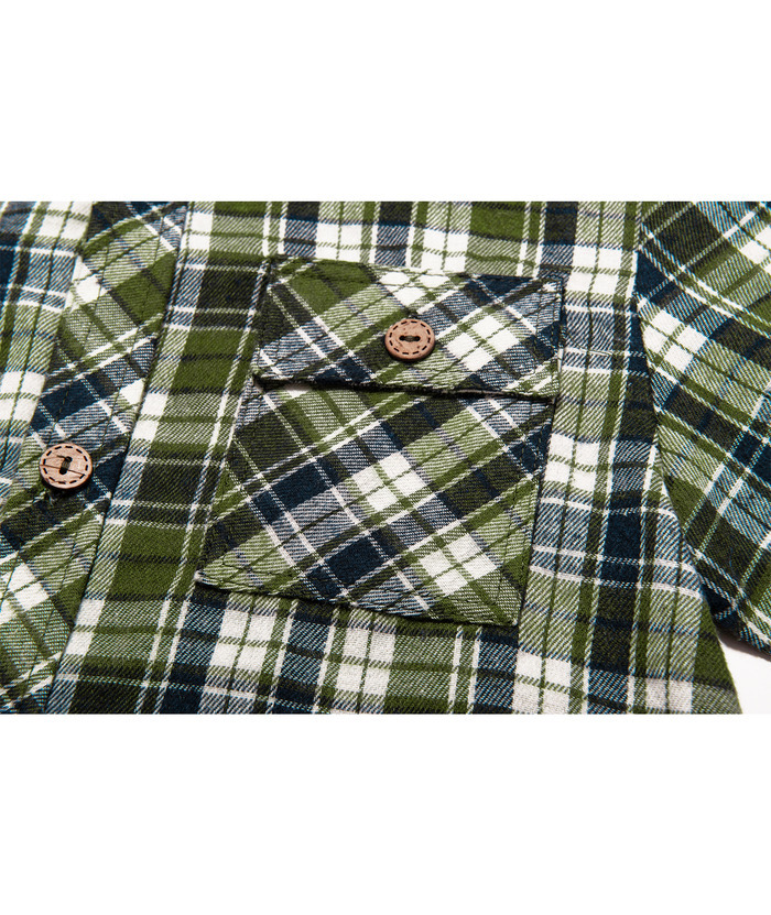 ZITY Men's Long Sleeve Casual Button Down Plaid Flannel Shirt-ZPK005339 | Zitysports