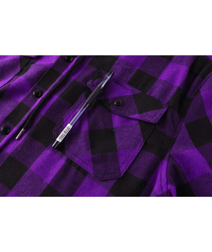 ZITY Men's Color Block Pattern Long Sleeve Casual Plaid Flannel Shirt-ZPK006185 | Zitysports