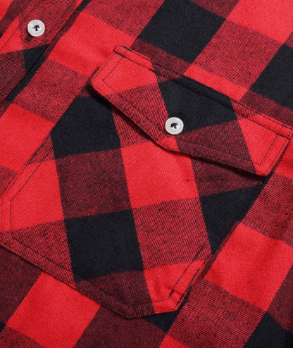 ZITY Men's Plaid Button Up Shirt with Flap Pocket Spring Fall Top-ZPK006565 | Zitysports