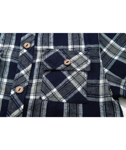 ZITY Men's Long Sleeve Casual Button Down Plaid Flannel Shirt-ZPK005339 | Zitysports