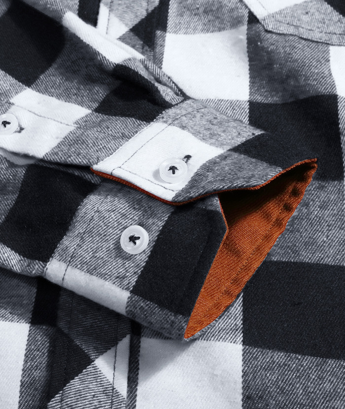 ZITY Men's Plaid Button Up Shirt with Flap Pocket Spring Fall Top-ZPK006565 | Zitysports
