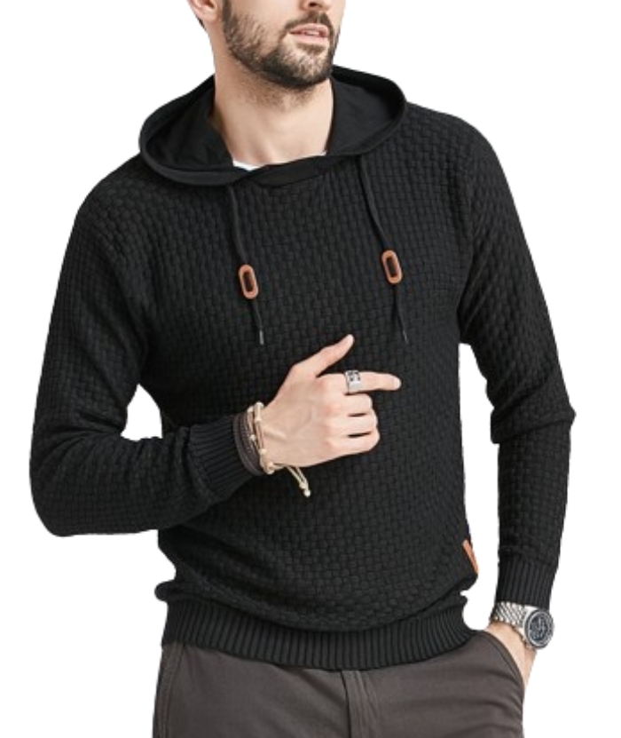 Men's Hooded Long Sleeved Pullover Fit Hoodie-DUMFH04888 | Zitysports