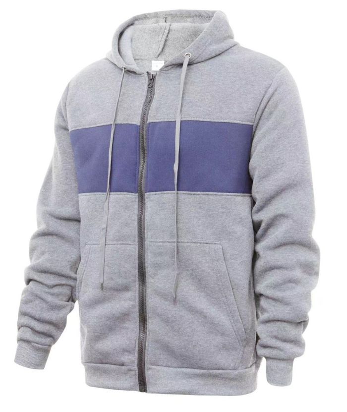 ZITY Men's Fleece Long Sleeve Casual Fashion Color Block Hoodie-DUMFH04983|Zitysports