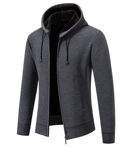 ZITY Men's Casual Warm Fleece Lined Zip Up Hooded Slim Fit Hoodie-DUMCO05038|Zitysports