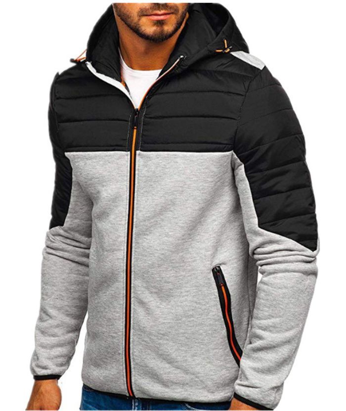ZITY Men's Full Zip Casual Drawstring Long Sleeve Hoodie with Pockets-DUMFH05112|Zitysports