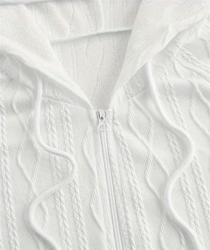 ZITY Women's Casual Long Sleeve Drawstring Full Zipper Daily Wear Hoodie-DUWFH05043|Zitysports