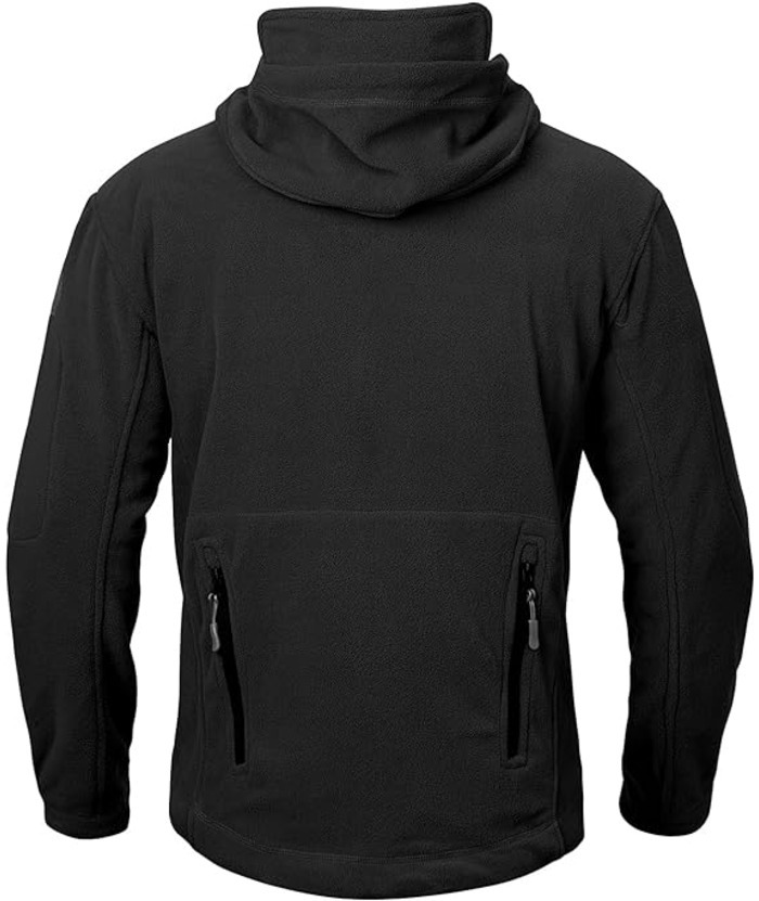 ZITY Men's Solid Microfleece Tactical Hoodie Jacket-ZPK007673 | Zitysports